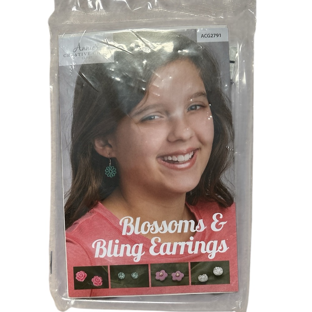 Annie Blossoms & Bling Earrings Kit - Pink and Green